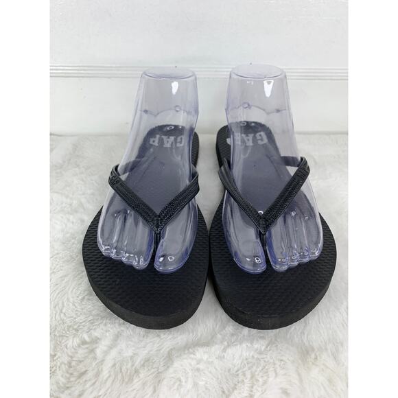GAP Black Thong Strap Flip Flop Sandals Women's Size 8 NEW - Picture 2 of 5